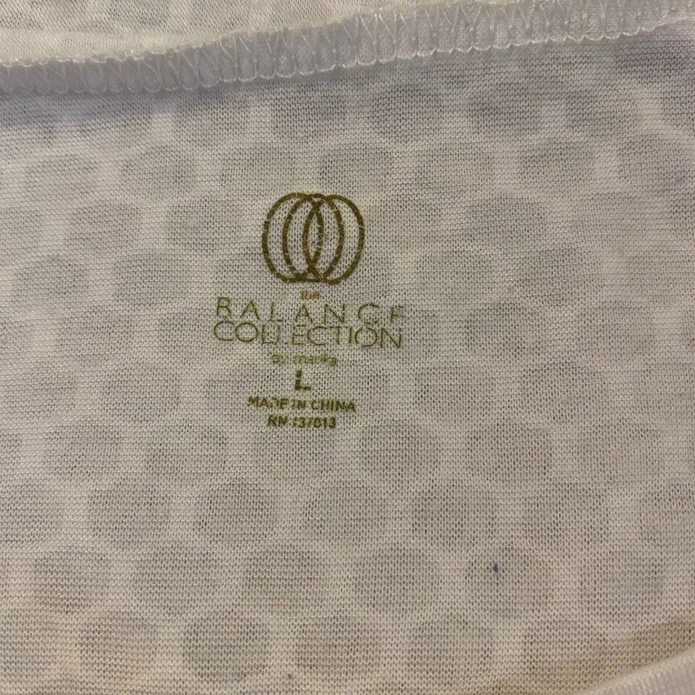Balance Collection, white sheer light weight athletic yoga long sleeve size lg - Picture 6 of 7